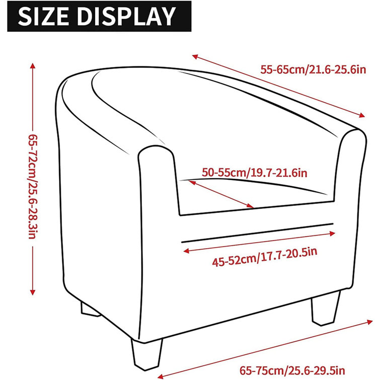 Round barrel chair online slipcover